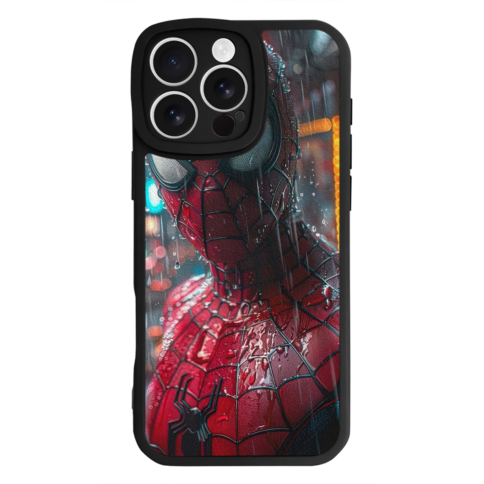 Spider Man スパイダーマン 【iPhone 16シリーズ対応】シリコンスマホケース（レザー調） 材質：シリコン